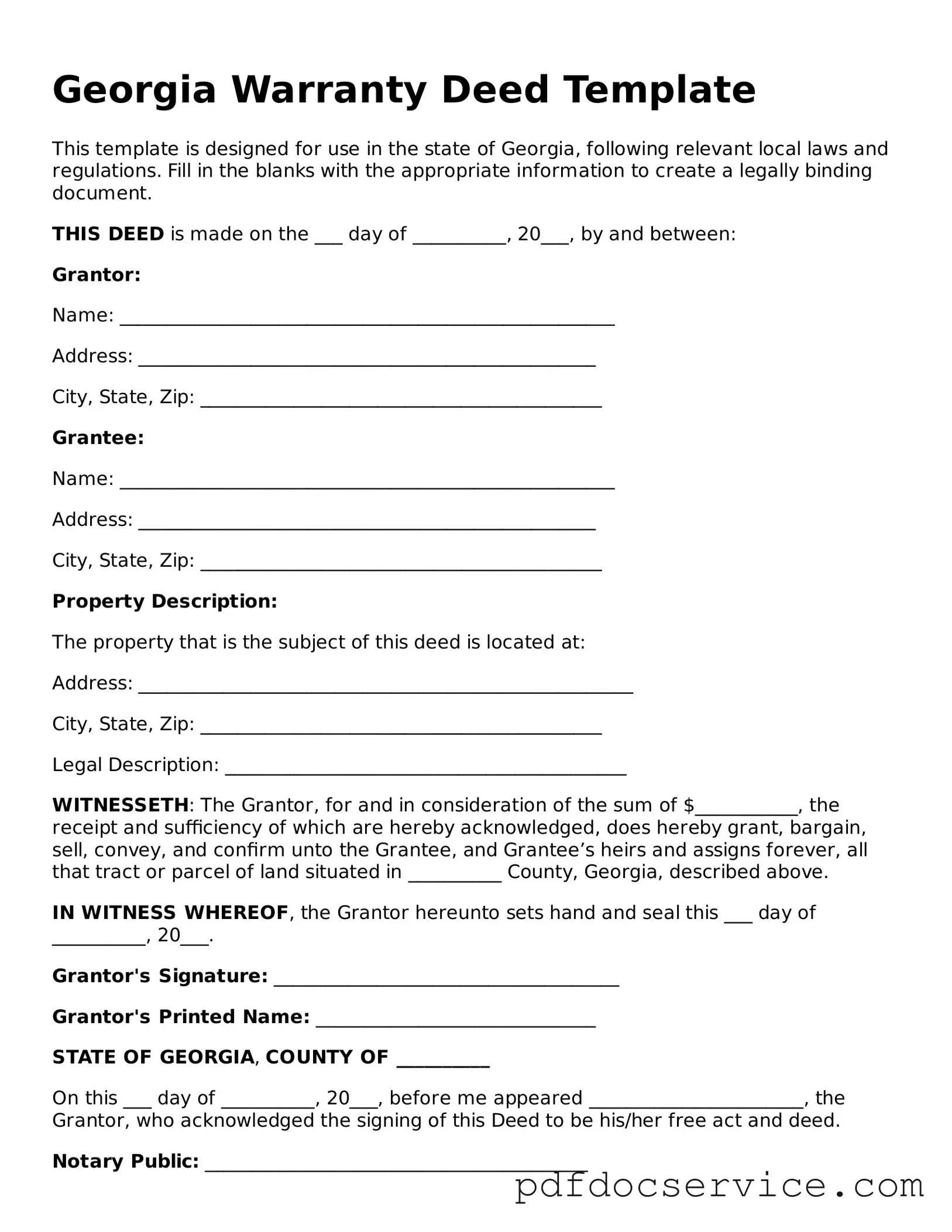 Blank Deed Form