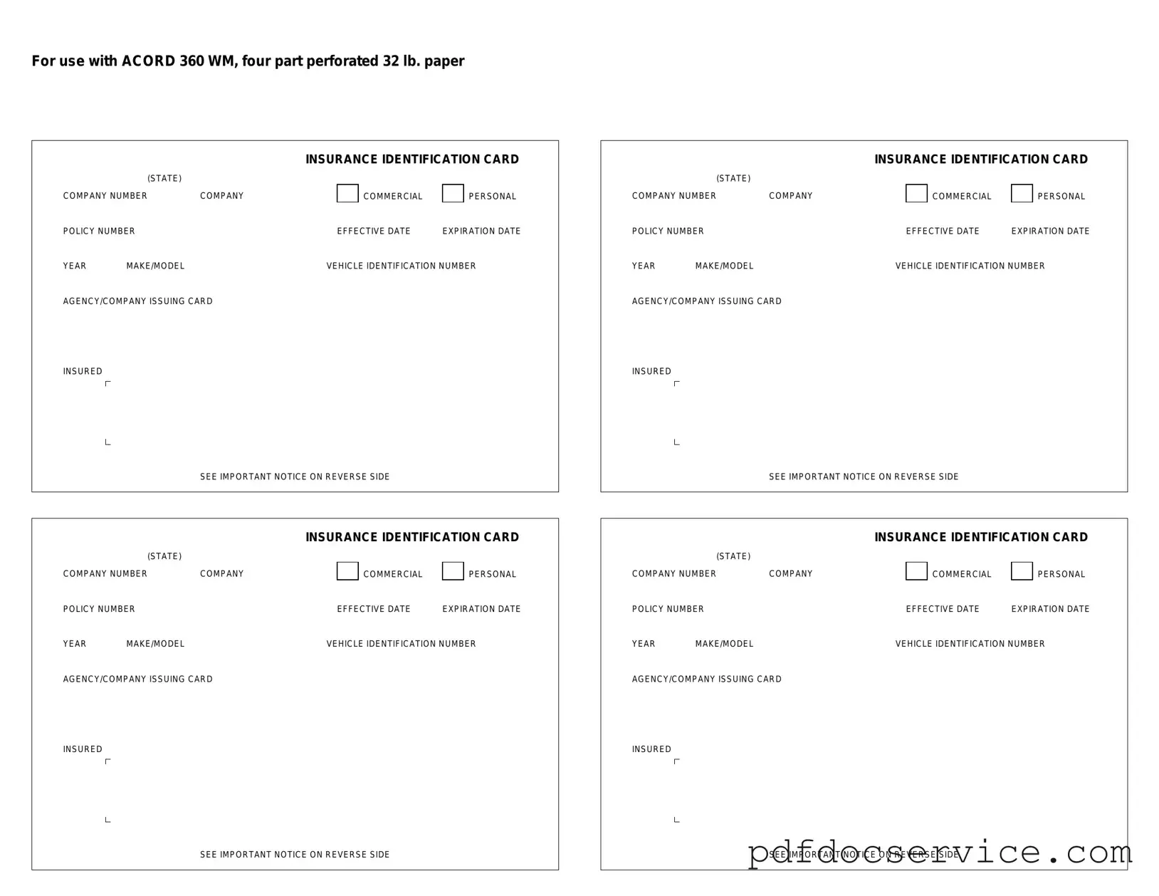 Fill Your Acord 50 WM Form