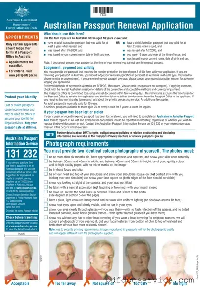 Fill Your Australian Passport Renewal Form