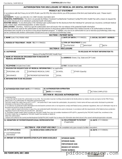 Fill Your DD 2870 Form