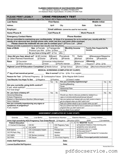 Fill Your Planned Parenthood Proof Form
